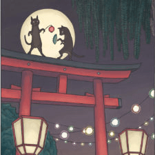 Moonlit torii